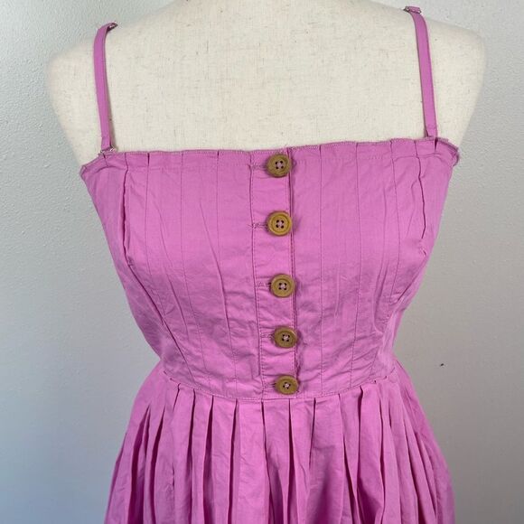 NWOT Free People Pink Midi Dress Size M - Picture 2 of 10